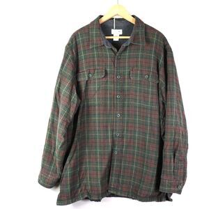 L.L. Bean Scotch Plaid Fleece Lined Heavyweight Workwear Flannel XL